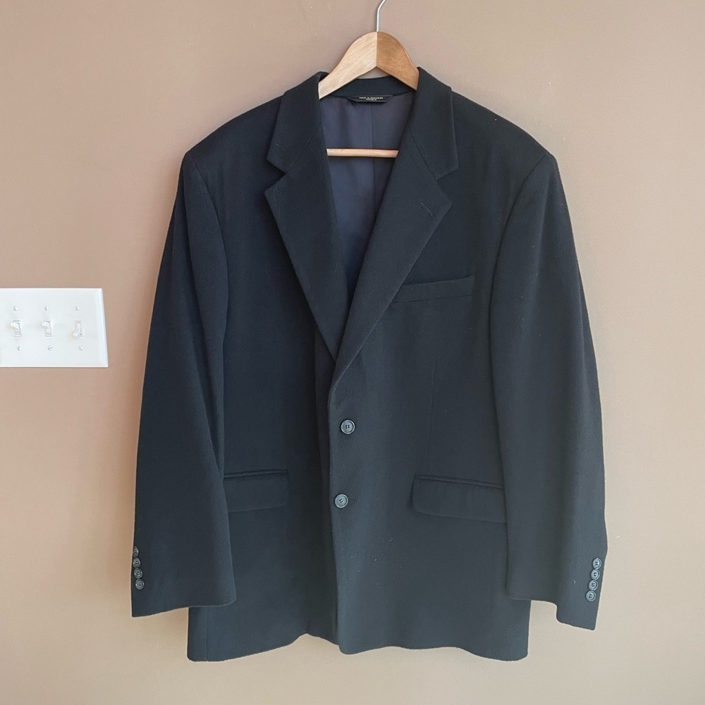 Joseph‎ & Lyman 100% Cashmere 2 Button Blazer Jacket in Black Size 44R